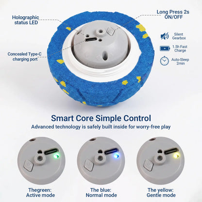 Sovelivee Interactive Dog Chew Toy Ball - 2026 Soccer Fest Edition Self-Moving Interactive Moving Ball, USB Rechargeable, Durable, Squeaky, for Dogs (Guards Fun When You'Re Away), Chew Toy Balls, Self-Moving Balls